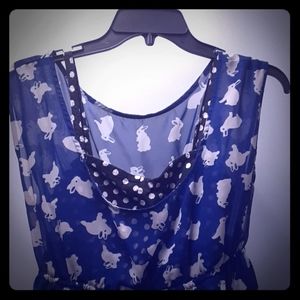 Blue White Rabbit Hot Topic Dress